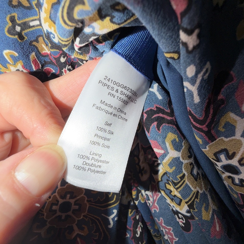 Veronica Beard 100% Silk Sira Skirt Size 6 Printed Silk Chiffon Multi High/low - Picture 6 of 6